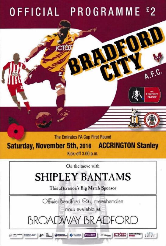 BRADFORD CITY v ACCRINGTON STANLEY 2016/17 (FA CUP)